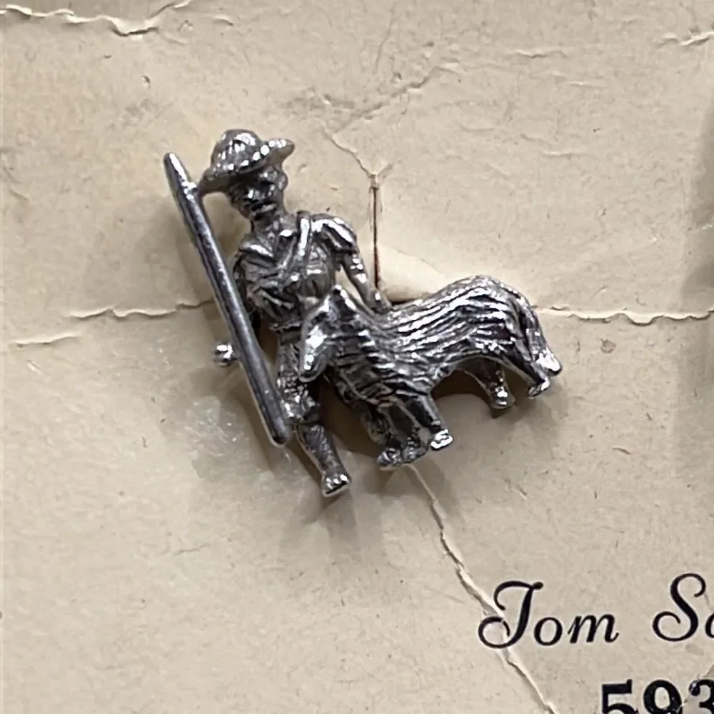 1959 vintage SARAH COVENTRY CUFFLINK-SET TOM SAWYER stainless steel
